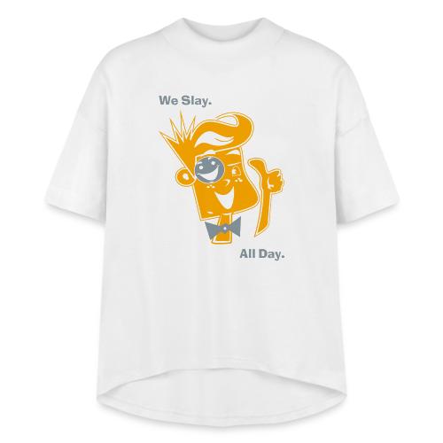 We Slay All Day Shiny Shirt Metallic Silver & Gold - Women's Hi-Lo Tee