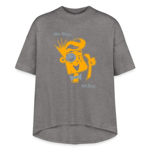 We Slay All Day Shiny Shirt Metallic Silver & Gold - Women's Hi-Lo Tee