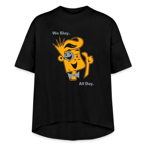 We Slay All Day Shiny Shirt Metallic Silver & Gold - Women's Hi-Lo Tee