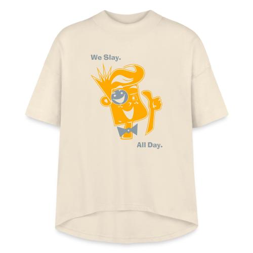 We Slay All Day Shiny Shirt Metallic Silver & Gold - Women's Hi-Lo Tee