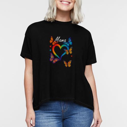 Mama Heart Personalized Kids’ Names gift - Women's Hi-Lo Tee