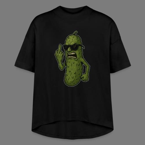 Angry Pickle Flipping the Bird - Women's Hi-Lo Tee