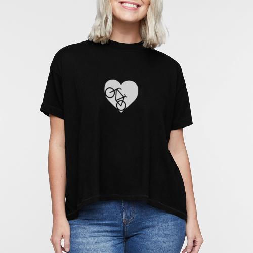 heart_bicycle_cutout - Women's Hi-Lo Tee