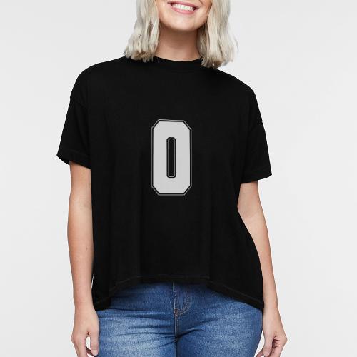 White Letter O – Varsity Alphabet Monogram - Women's Hi-Lo Tee