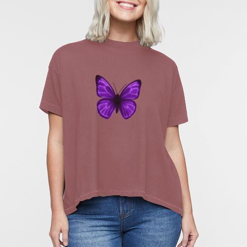Neon Purple Butterfly - Women's Hi-Lo Tee