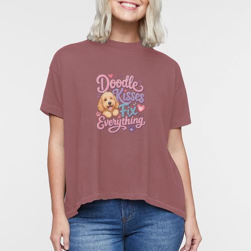 Doodle Kisses Fix Everything Dog Lover Gift - Women's Hi-Lo Tee