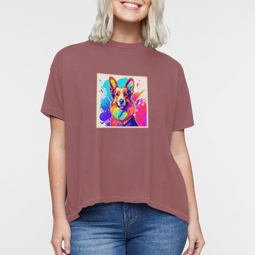 Rainbow Corgi: Pop Art Puppy Joy - Women's Hi-Lo Tee