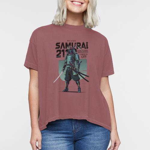 Cyber Samurai 2110: Glowing Katana Warrior - Women's Hi-Lo Tee