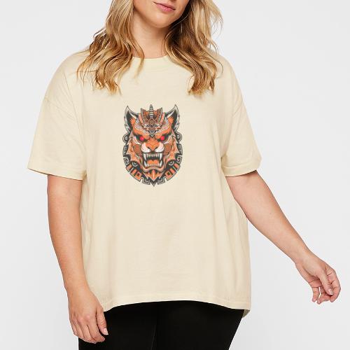Tribal Demon Wolf Mask - Women's Hi-Lo Tee