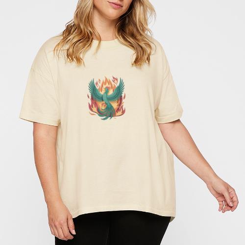 Phoenix Rising Mythical Fire Bird Fantasy Design - Women's Hi-Lo Tee