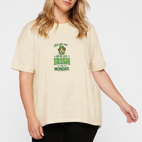 St. Patrick’s Day Dog T-Shirt – We’re All Irish - Women's Hi-Lo Tee