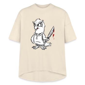 Serial killer of birds - Women's Hi-Lo Tee - Natural - Front