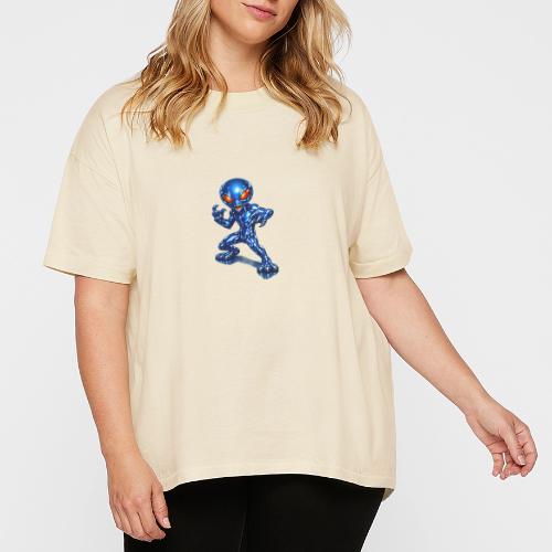 Angry Blue Alien - Women's Hi-Lo Tee