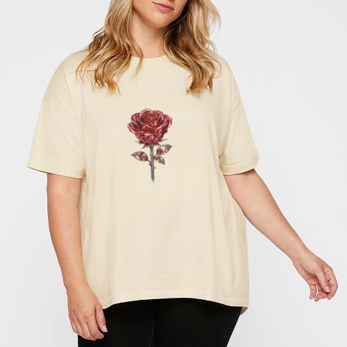 2 Set - Silver and Gold Roses - Women's Hi-Lo Tee