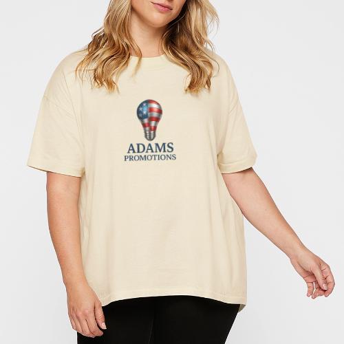 Adams promotions American flag metallic light bulb - Women's Hi-Lo Tee