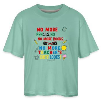 Classic School's Out Chant T-Shirt - Women's Boxy Tee - saltwater - Front