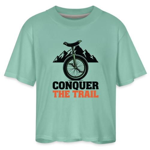 Conquer The Trail Unicycle - Women's Boxy Tee