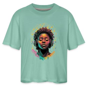 Black girl, black girl magic, cool black girl - Women's Boxy Tee - saltwater - Front