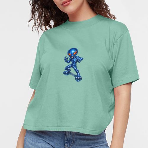Angry Blue Alien - Women's Boxy Tee