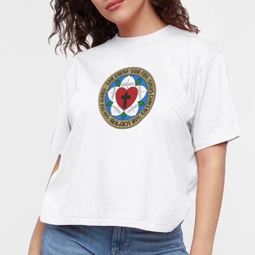 Luther Rose Five Solas Shirt–Christian Reformation - Women's Boxy Tee
