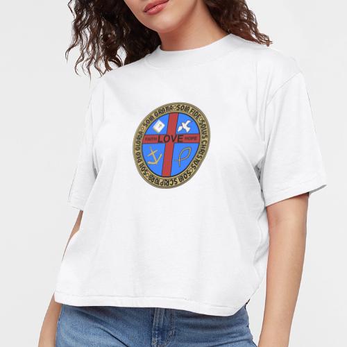Five Solas Faith Hope Love Shirt–Christian Symbols - Women's Boxy Tee