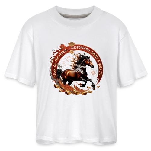 Year of the Horse Fiery Spirit T Shirt, Lunar New - Women's Boxy Tee