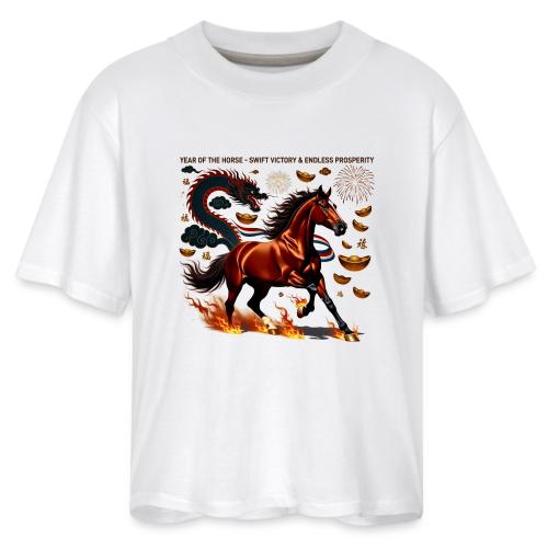Year of the Horse Victory T Shirt, Lunar New Year - Women's Boxy Tee