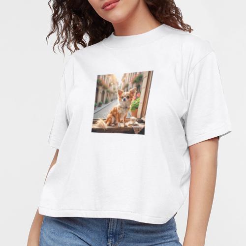 Morning coffee Chihuahua - Women's Boxy Tee