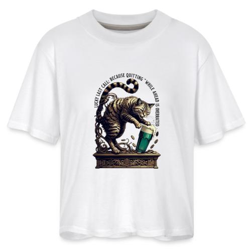 Lucky Last Call Cat Graphic Tee - Women's Boxy Tee