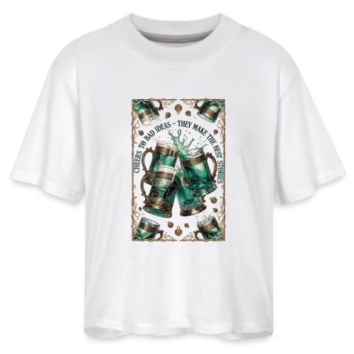 Cheers to Bad Ideas Tankards Graphic Tee - Women's Boxy Tee