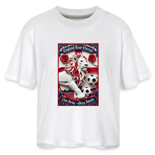 England Lion Soccer T Shirt, Football Pride Gift - Women's Boxy Tee