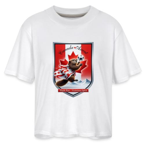 Canada Beaver Ascent T-Shirt, Canadian Pride Gift - Women's Boxy Tee