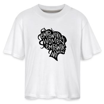 Empowered Women T-shirt - T-shirt Boxy pour femmes - blanc - Devant
