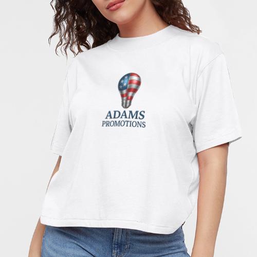 Adams promotions American flag metallic light bulb - Women's Boxy Tee