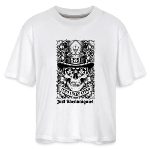 Salty Shamrock Skull T-Shirt - Women's Boxy Tee