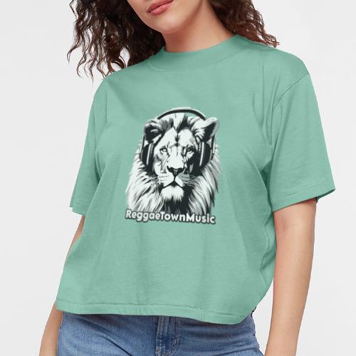 Reggae music roots lion head rasta vibes shirt - Women's Boxy Tee