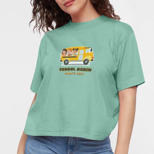 first day of school outfit- school again - Women's Boxy Tee