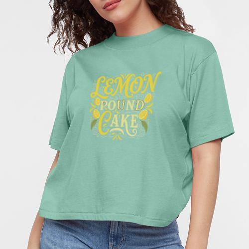 Lemon Pound Cake Vintage Flourish - Women's Boxy Tee