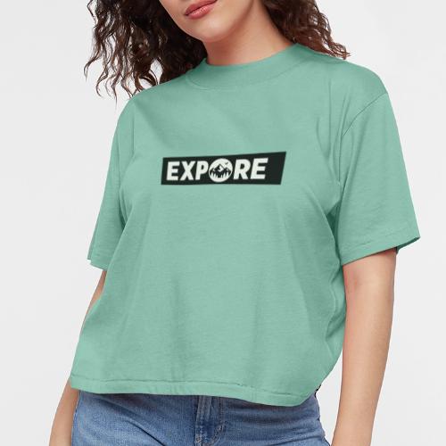 Adventure Oxygen Nature Mountain Forest Typography - Women's Boxy Tee