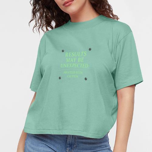 Results May Be Unexpected - Neon Green - Women's Boxy Tee