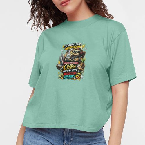 Just Here for Coffee and Paycheck - Women's Boxy Tee