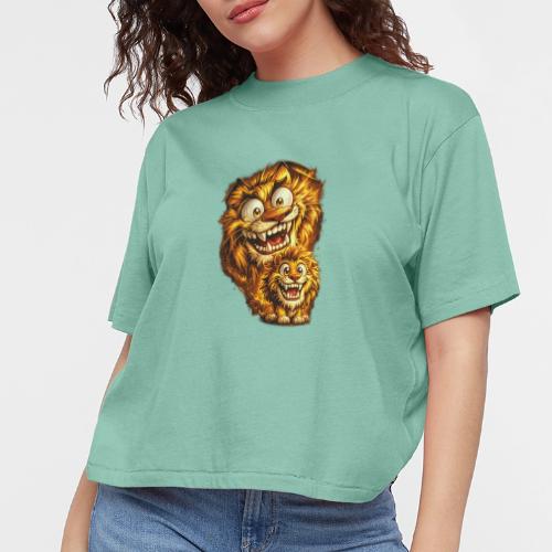 Crazy Double Lion Streetwear - Women's Boxy Tee