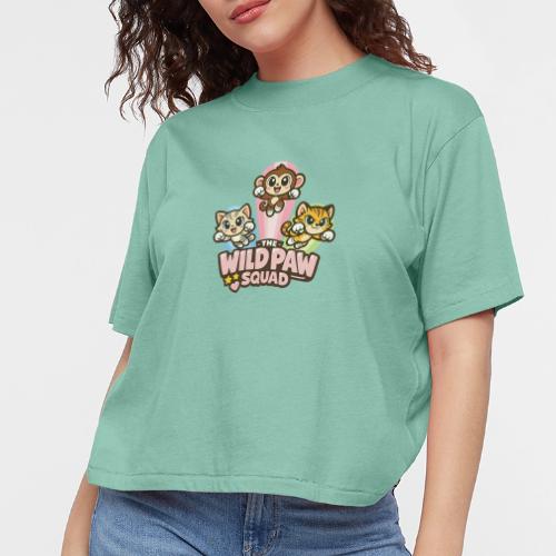 Wild Paw Squad Cute Animal Friends - Women's Boxy Tee