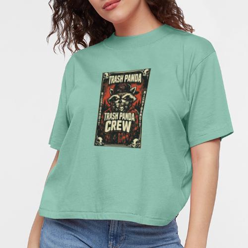 Midnight Forager Raccoon Mushroom Hunter - Women's Boxy Tee