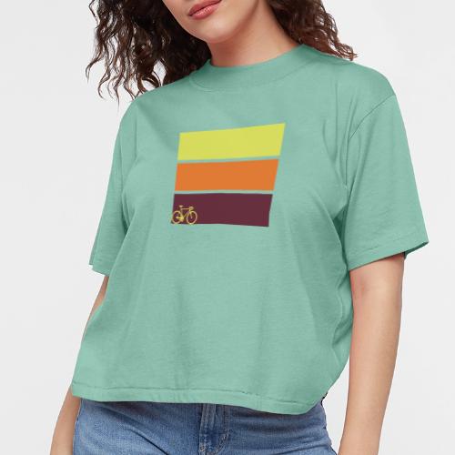 tricolor with bicycle - Women's Boxy Tee