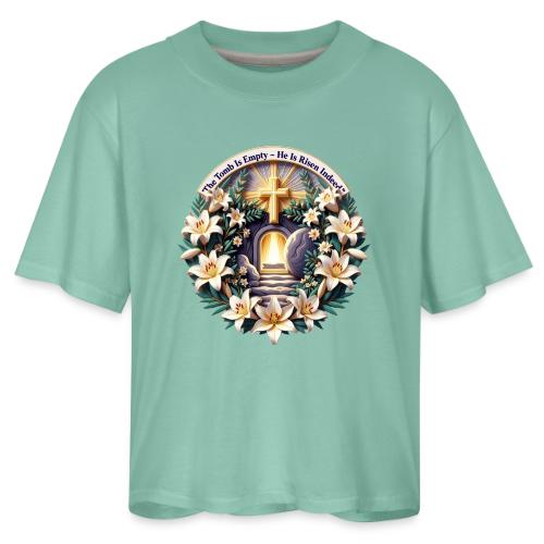 Easter The Tomb Is Empty T Shirt, Christian Gift - Women's Boxy Tee