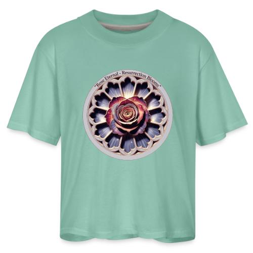 Easter Rose Resurrection T Shirt, Spring Gift - Women's Boxy Tee