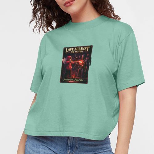 Love Against The System – Cyberpunk Art - Women's Boxy Tee