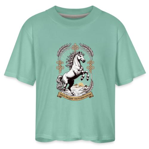 Year of the Horse Rearing T Shirt, Lunar New Year - Women's Boxy Tee