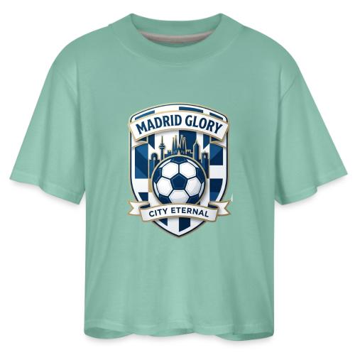 Madrid Skyline Glory T Shirt, Madrid Fan Gift - Women's Boxy Tee